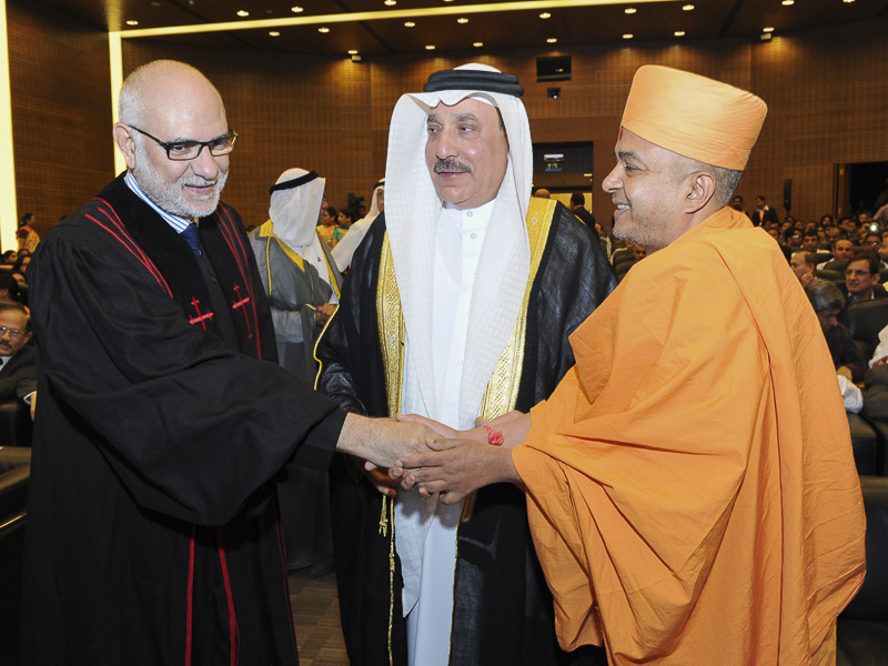 Brahmavihari Swami welcomes Rev. Hani Aziz