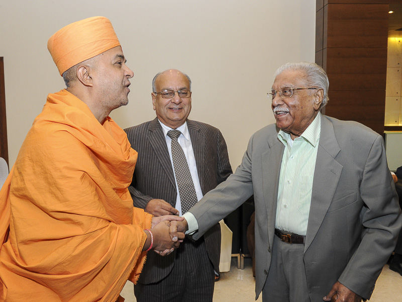 Brahmavihari Swami meets Mr. Lala Gajaria