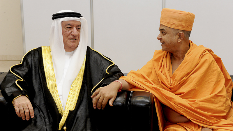 Brahmavihari Swami meets Mr. Khalid Almoyyed