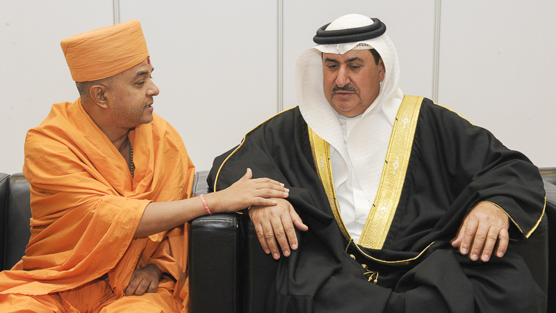 Brahmavihari Swami meets Mr. Sabah Al Dossary