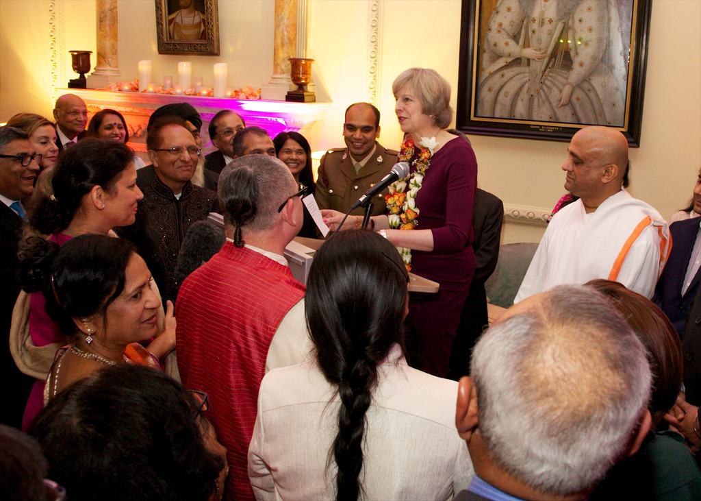 Prime Minister Theresa May addresses the Diwali Reception at 10 Downing Street