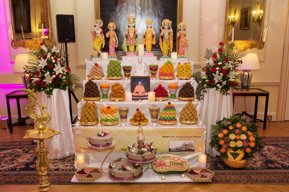 Annakut offering at 10 Downing Street Diwali Reception