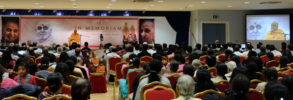 Tribute Assembly in Honour of HH Pramukh Swami Maharaj, East London, UK