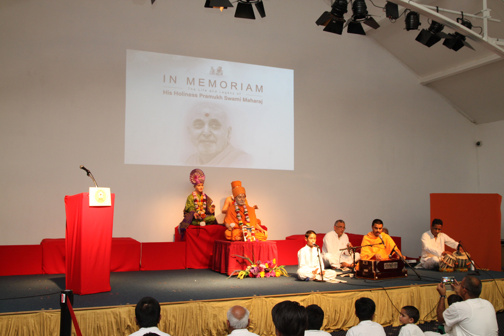 Tribute Assembly in Honour of HH Pramukh Swami Maharaj, Manchester, UK