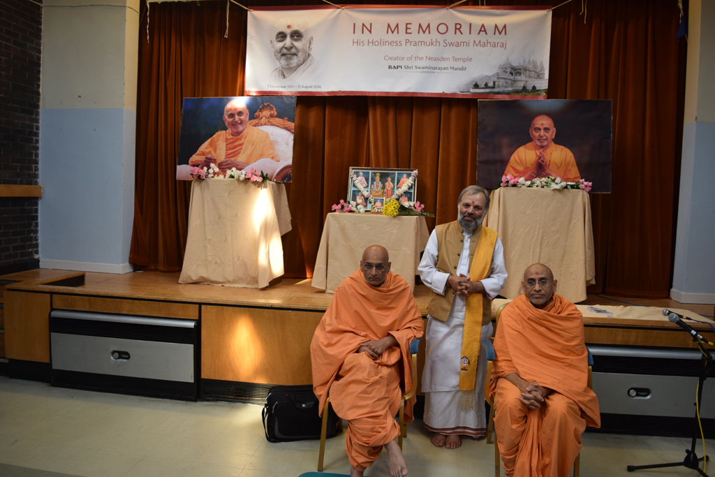 Tribute Assembly in Honour of HH Pramukh Swami Maharaj, Glasgow, UK