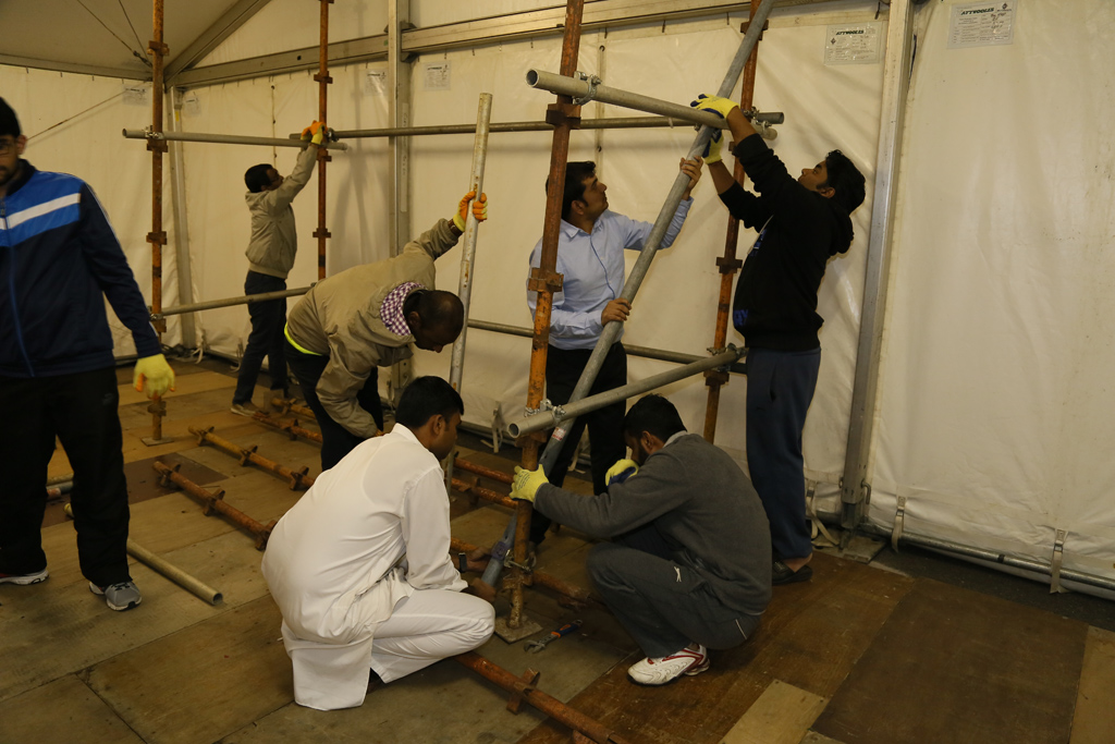 Volunteers preparing for Annakut, London, UK