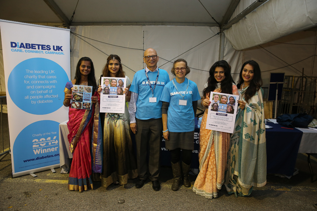 Volunteers helped Diabetes UK with an information booth to raise awareness among the British Indian community