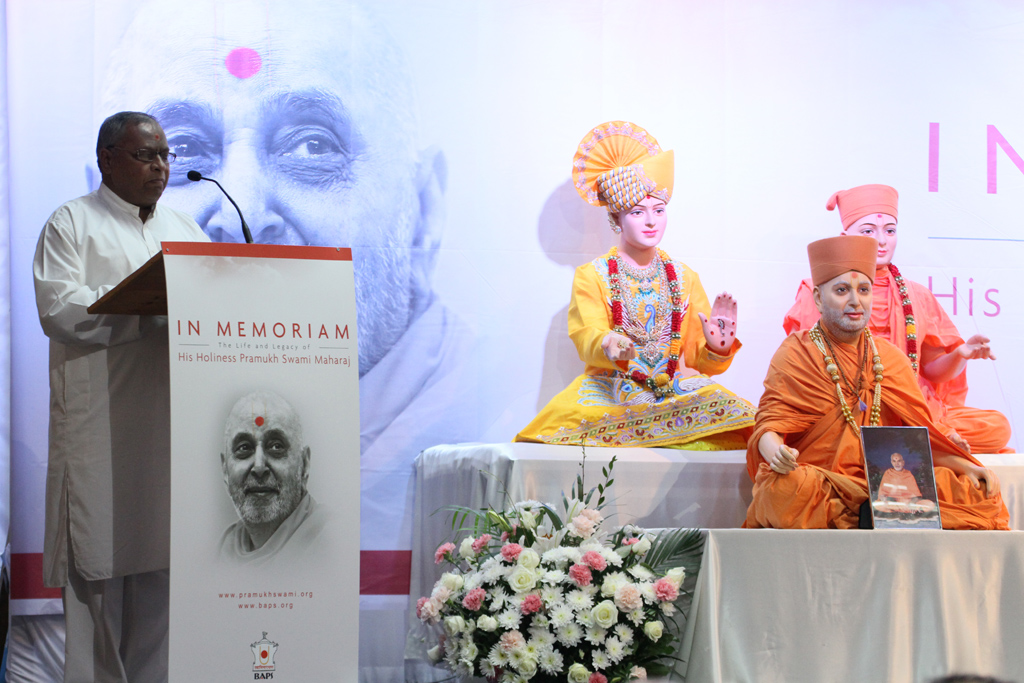 Tribute Assembly in Honour of HH Pramukh Swami Maharaj, Birmingham, UK