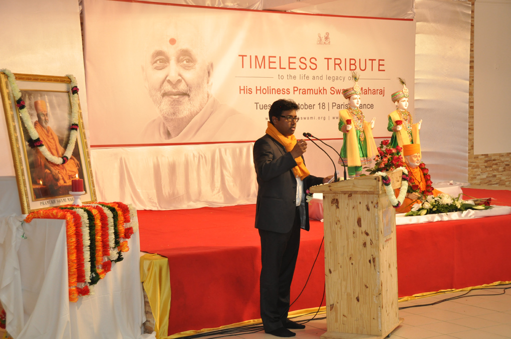 Tribute Assembly in Honour of HH Pramukh Swami Maharaj, Paris, France