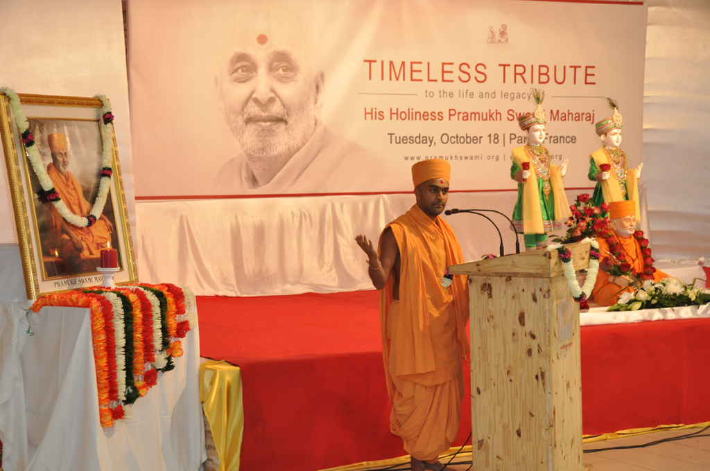 Tribute Assembly in Honour of HH Pramukh Swami Maharaj, Paris, France