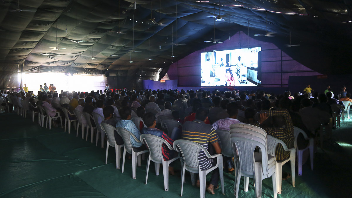 Devotees and well-wishers visit video hall