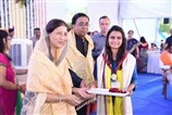 Ms. Mokshda Pujara with Chancellor Smt. Shubhangi Devi Raje