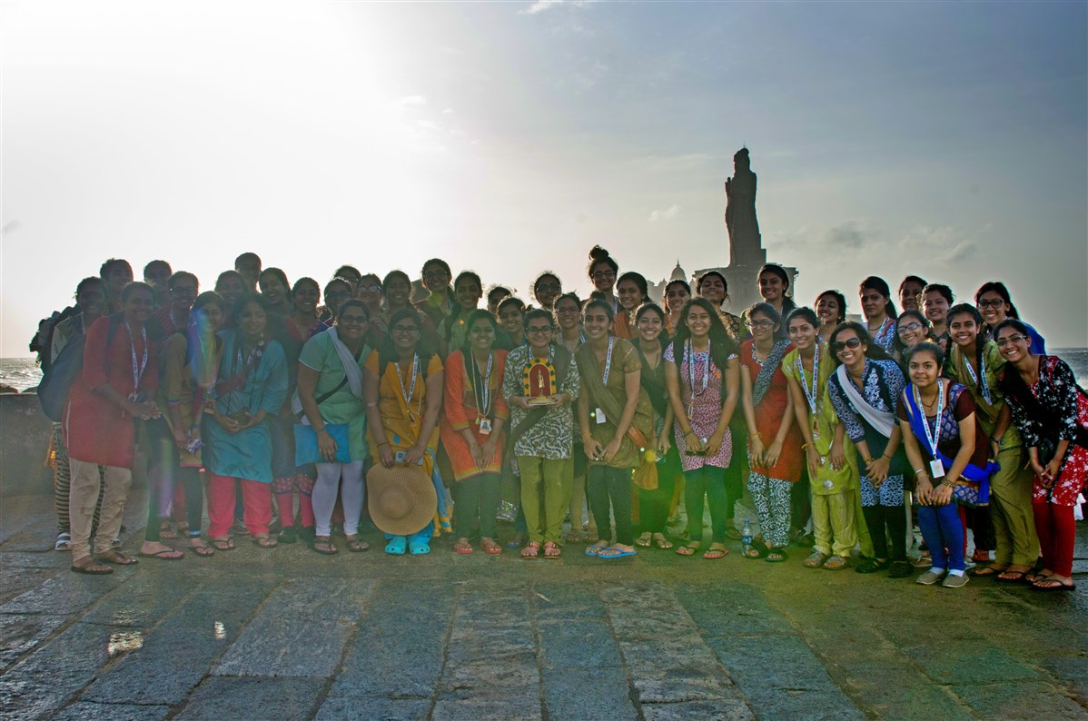 Group photo at Vivekananda Rock Memorial, Kanyakumari