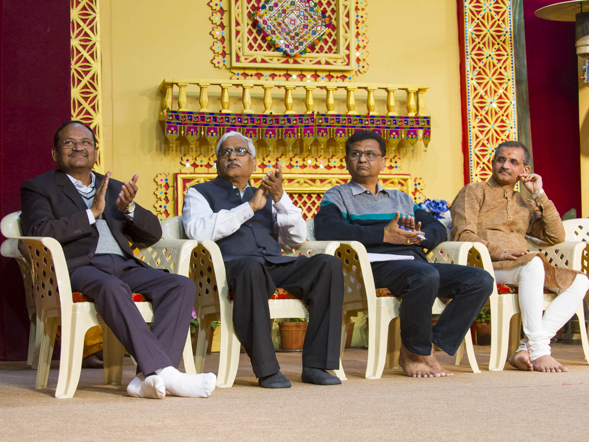 Dignitaries on stage during the assembly, 18 Jan 2017
