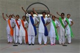 Students sing patriotic song.