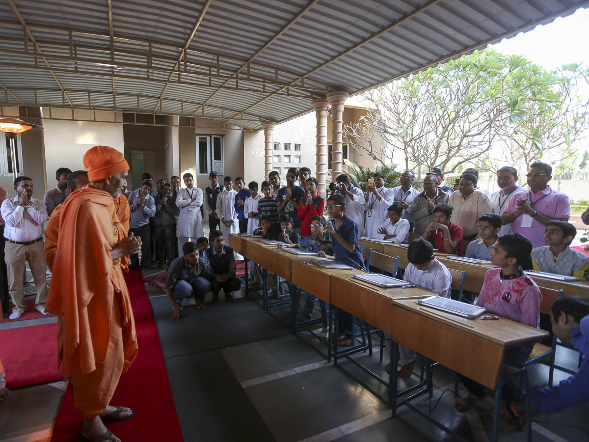 A skit presentation before Param Pujya Mahant Swami Maharaj, 24 Feb 2017