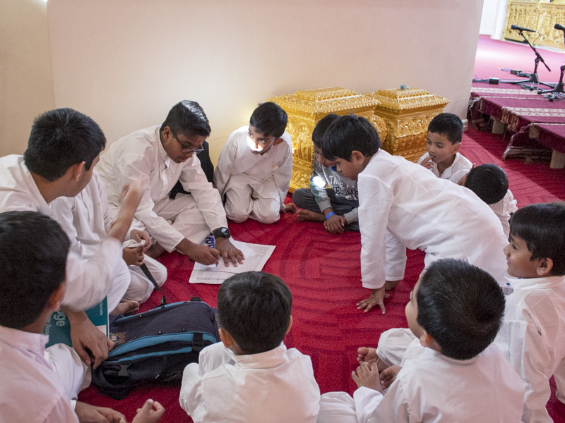 Children participate in an activity