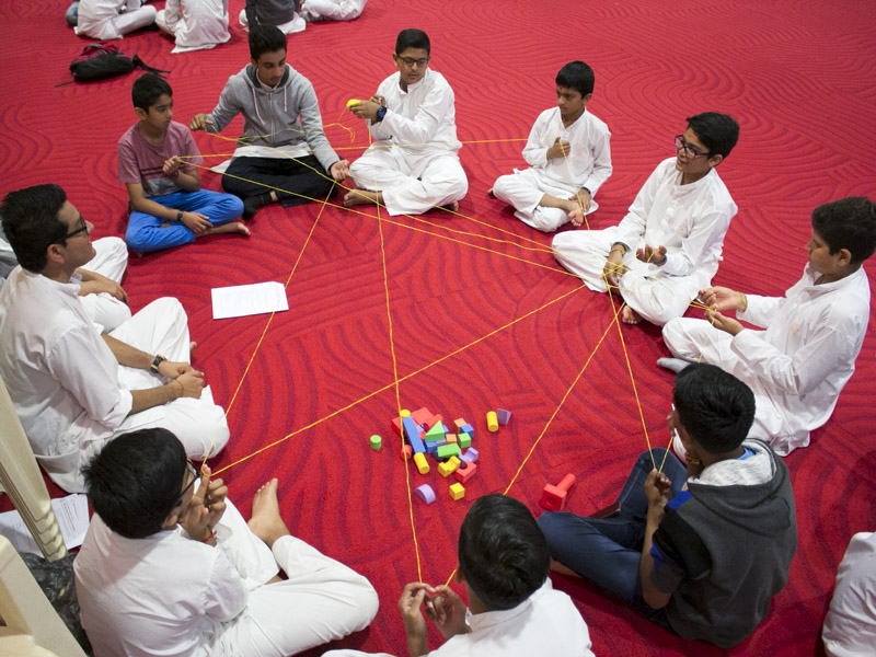 Children participate in an activity