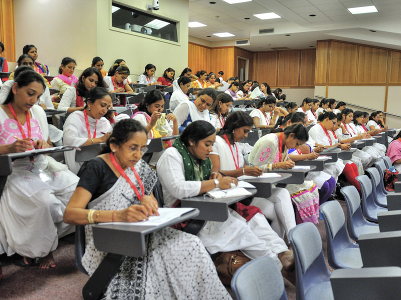 Karyakars during a shibir session
