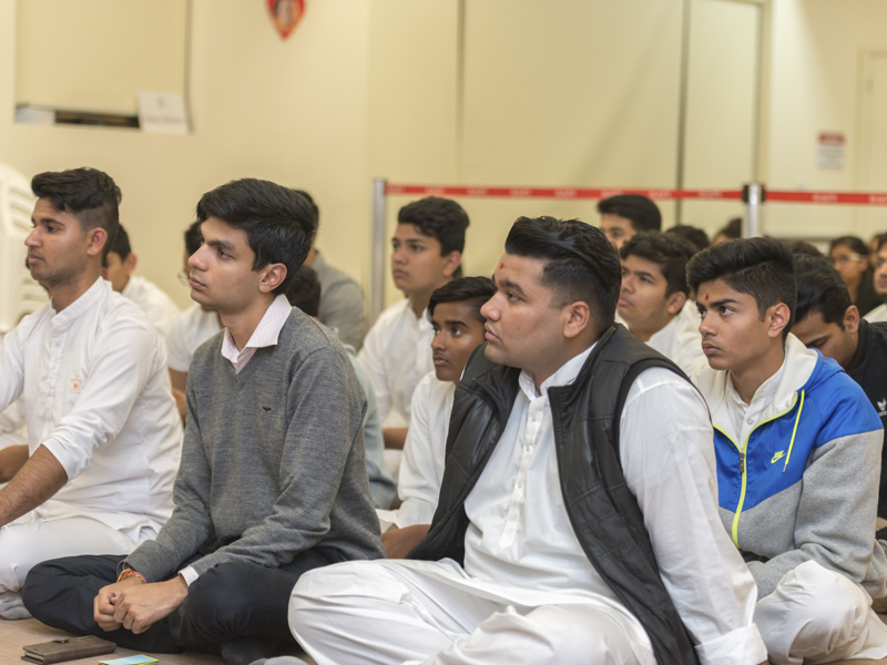 Youths during the assembly
