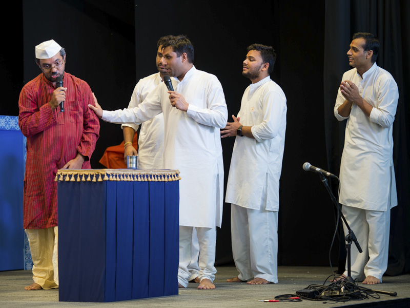 A skit presentation by devotees