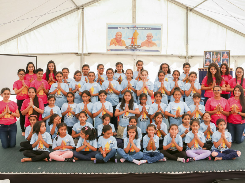 Group photo of balikas and karyakars