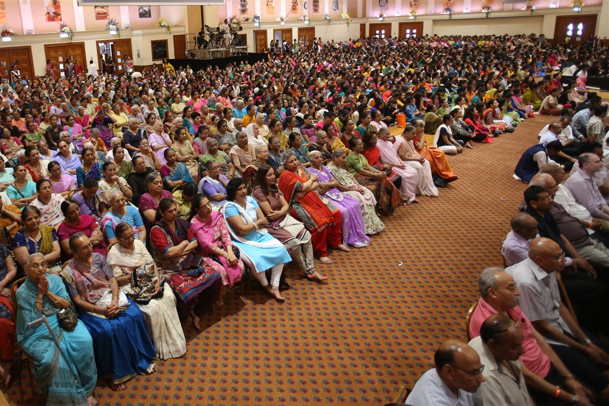 Devotees listened intently