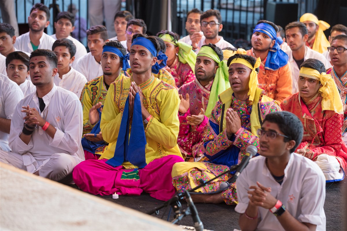 Youths engaged in the arti