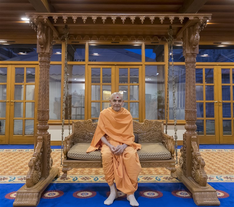Swamishri awaits in the Sant Ashram...