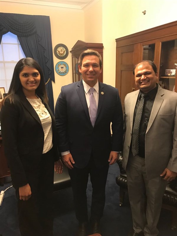 BAPS members meet with Congressman Ron DeSantis (FL-6)