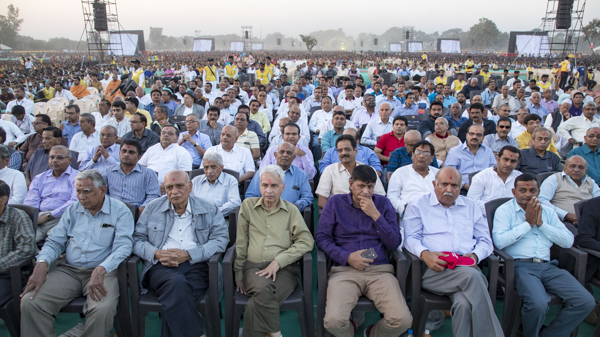 Devotees during the celebration assembly