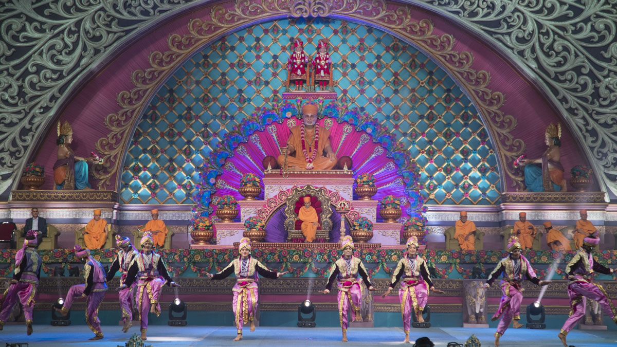 Children perform a cultural dance