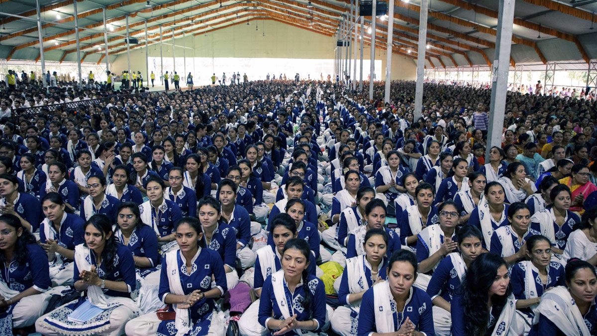Youths during the assembly