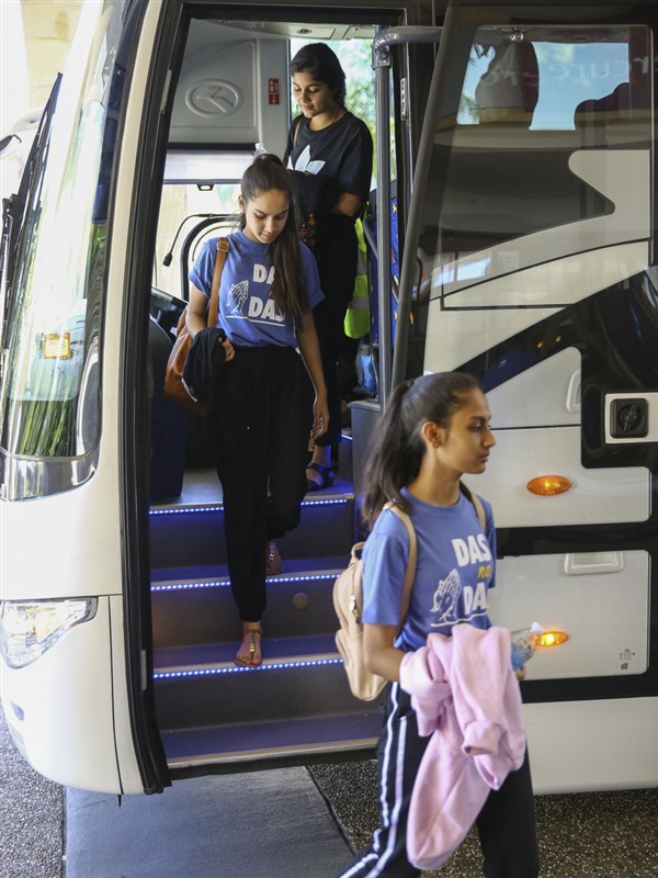 Kishoris arrive for the convention