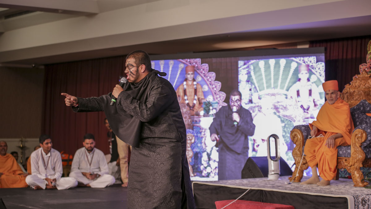 A skit presentation by a kishore