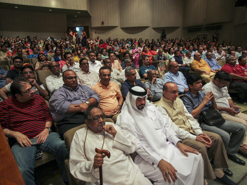 Devotees and well-wishers during the welcome assembly