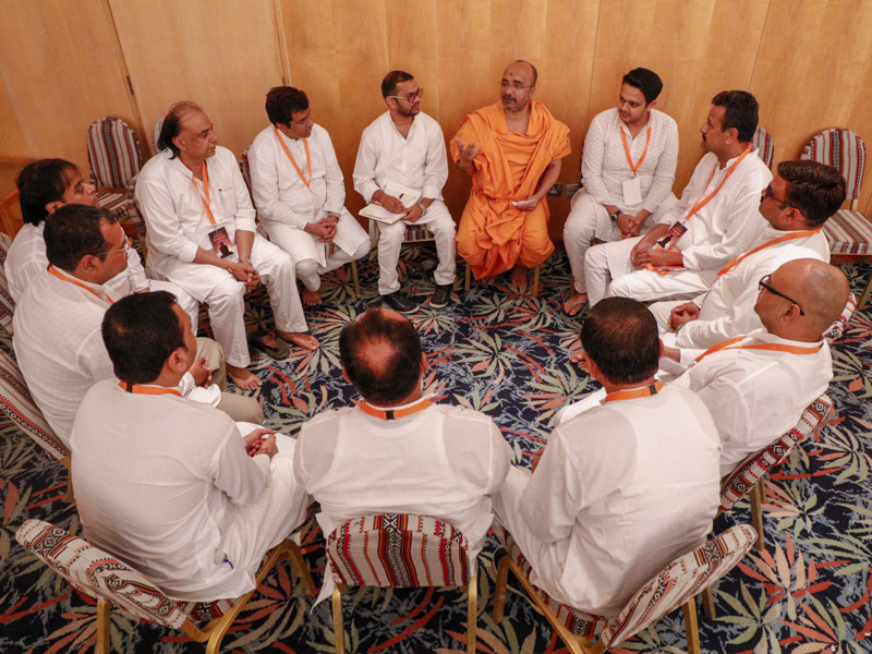 Group discussion during the shibir