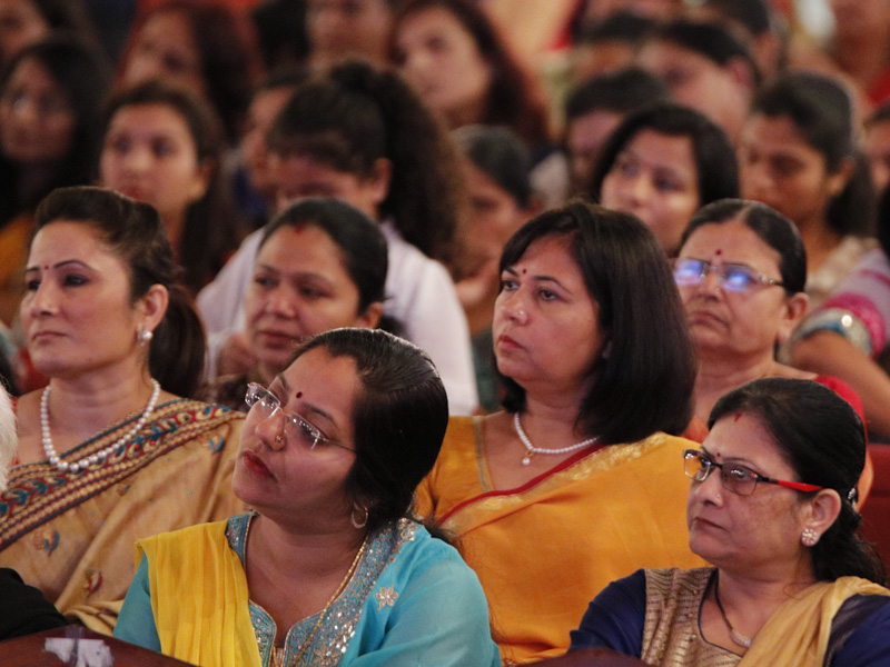Devotees and well-wishers during the assembly