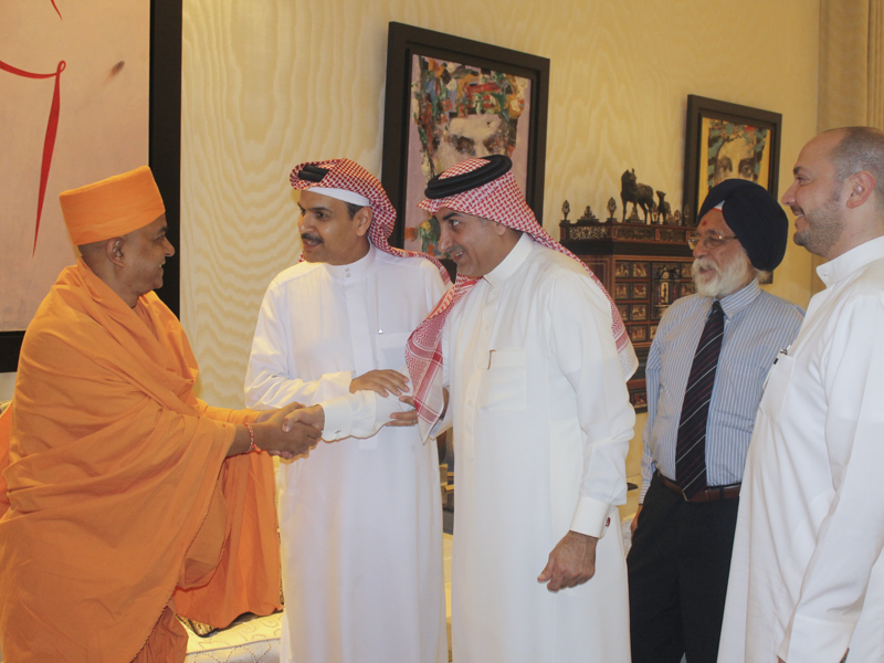 Sadhus meet community leaders