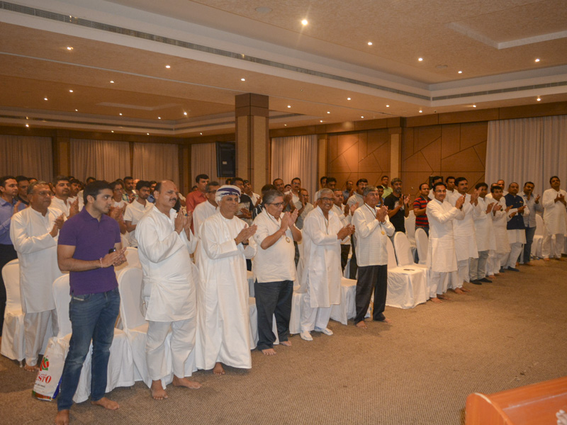 Devotees during the shibir
