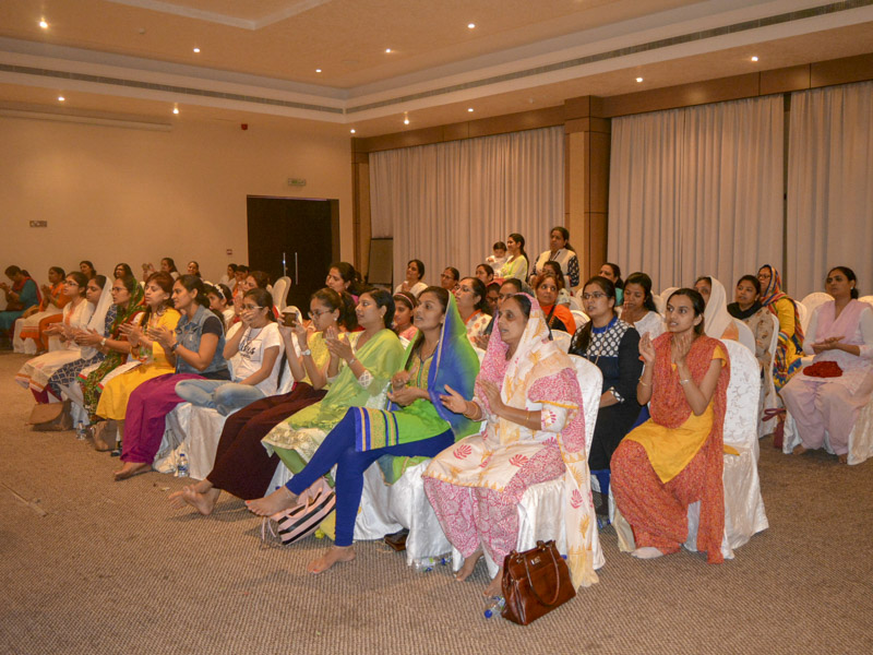 Devotees during the shibir