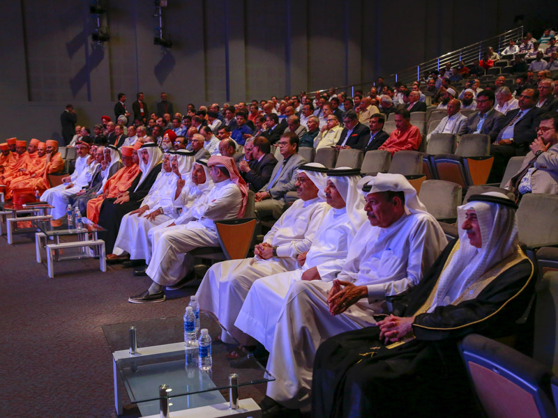 Sadhus, invited guests and well-wishers during the assembly