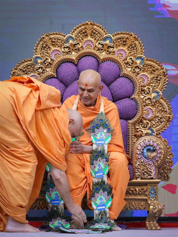 Swamishri blesses Pujya Viveksagar Swami