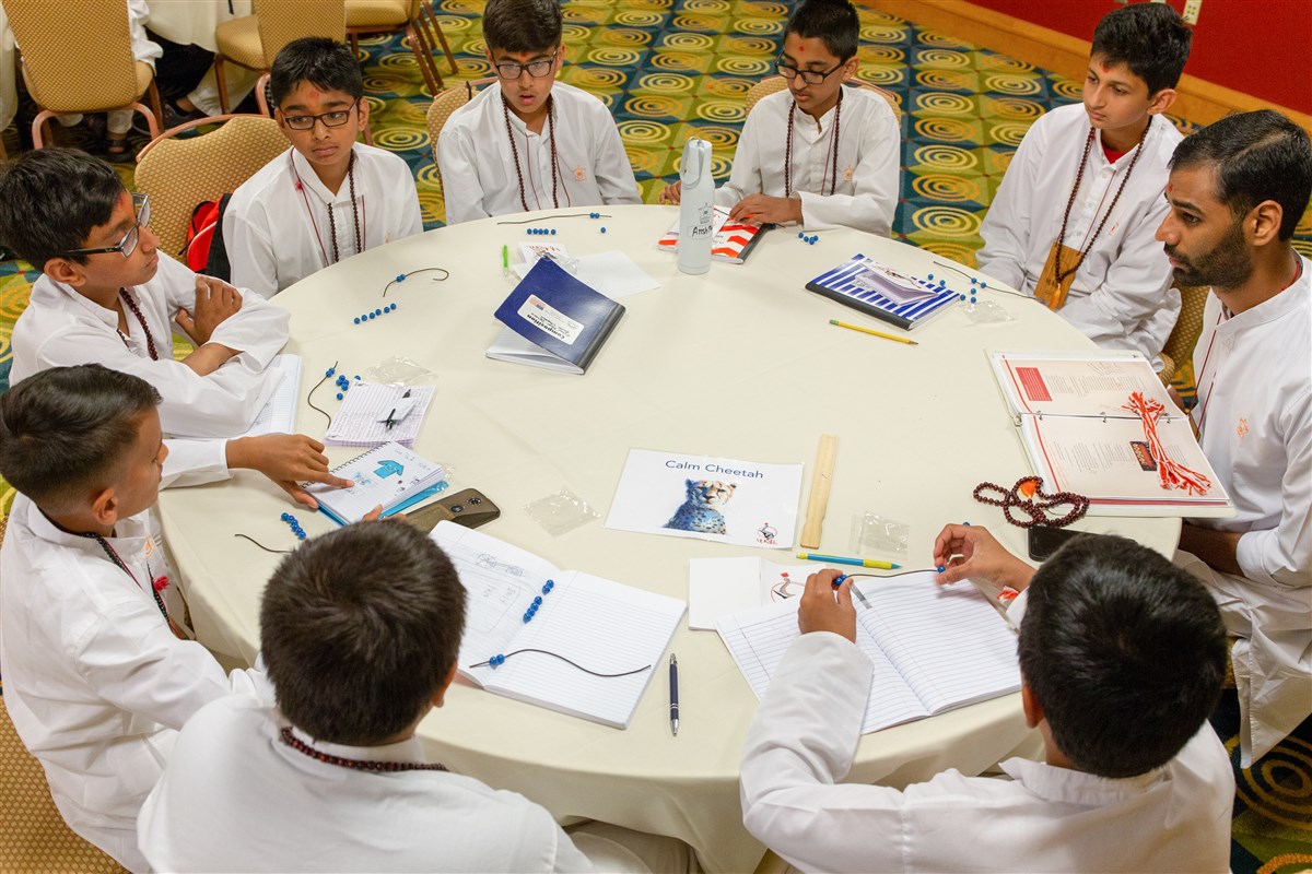 Delegates participating in group activities