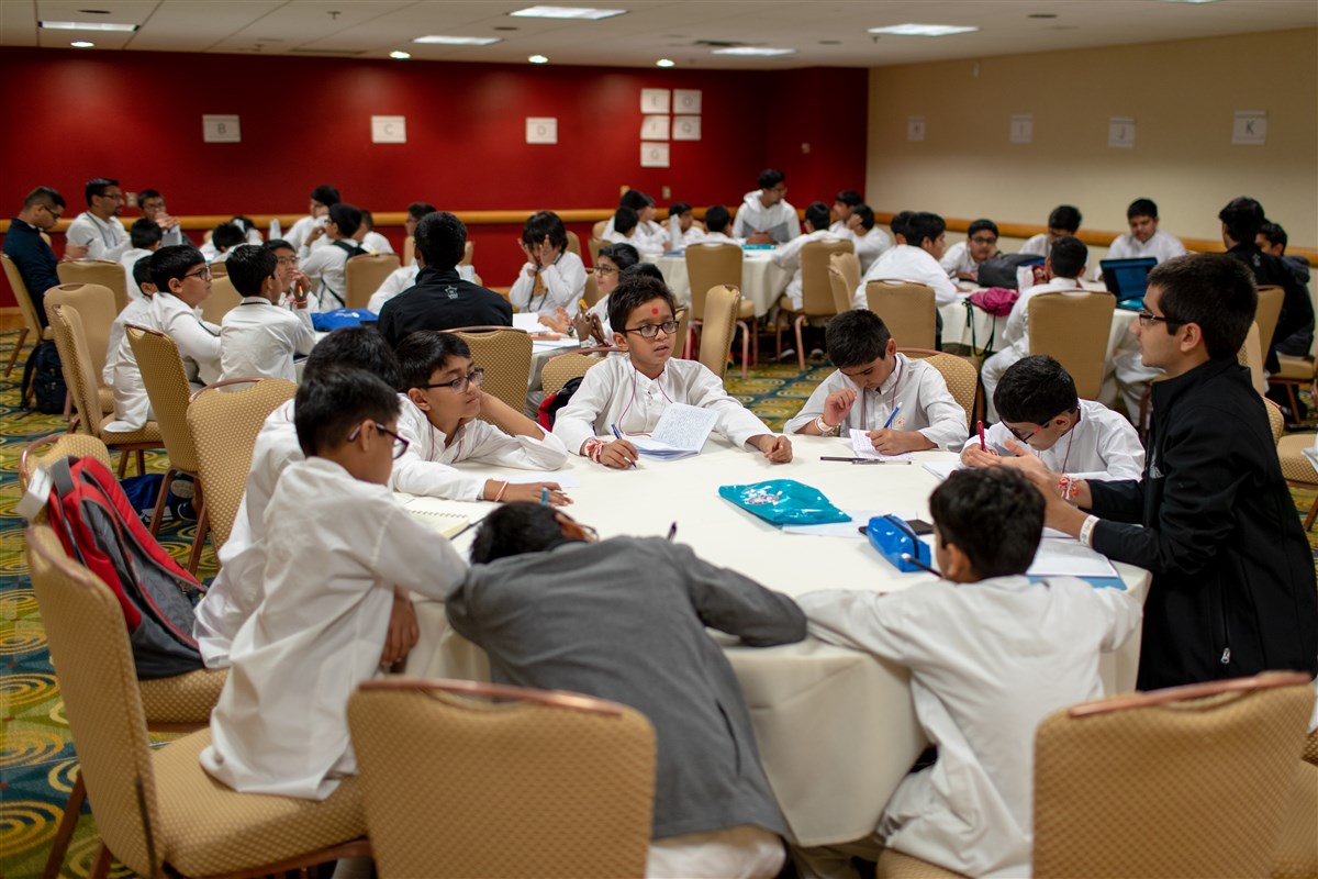 Delegates participating in group activities