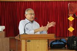 Dr. Yogi Gandhi in interaction with students at Yogi Prayer hall