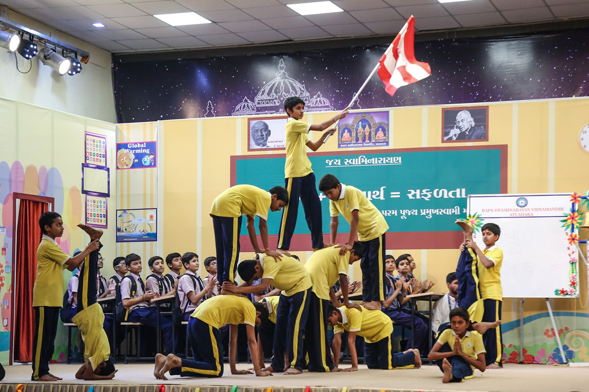 Students perform a cultural program