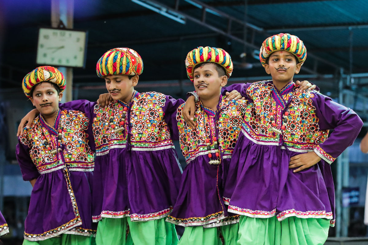 Students perform a traditional dance