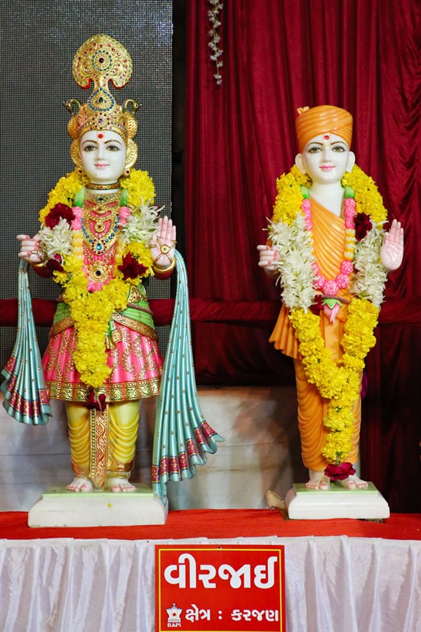 Murtis to be consecrated in BAPS Shri Swaminarayan Mandir, Virjai, India