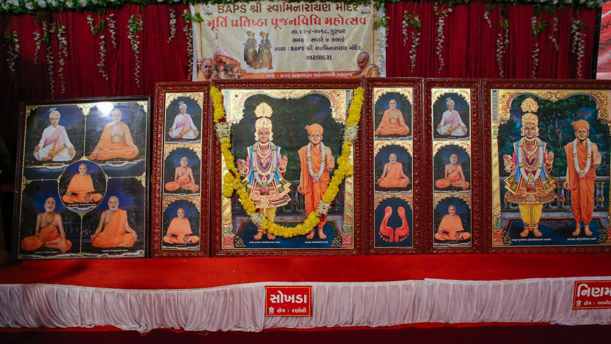 Murtis to be consecrated in BAPS Shri Swaminarayan Mandir, Sokhda and Ninam, India